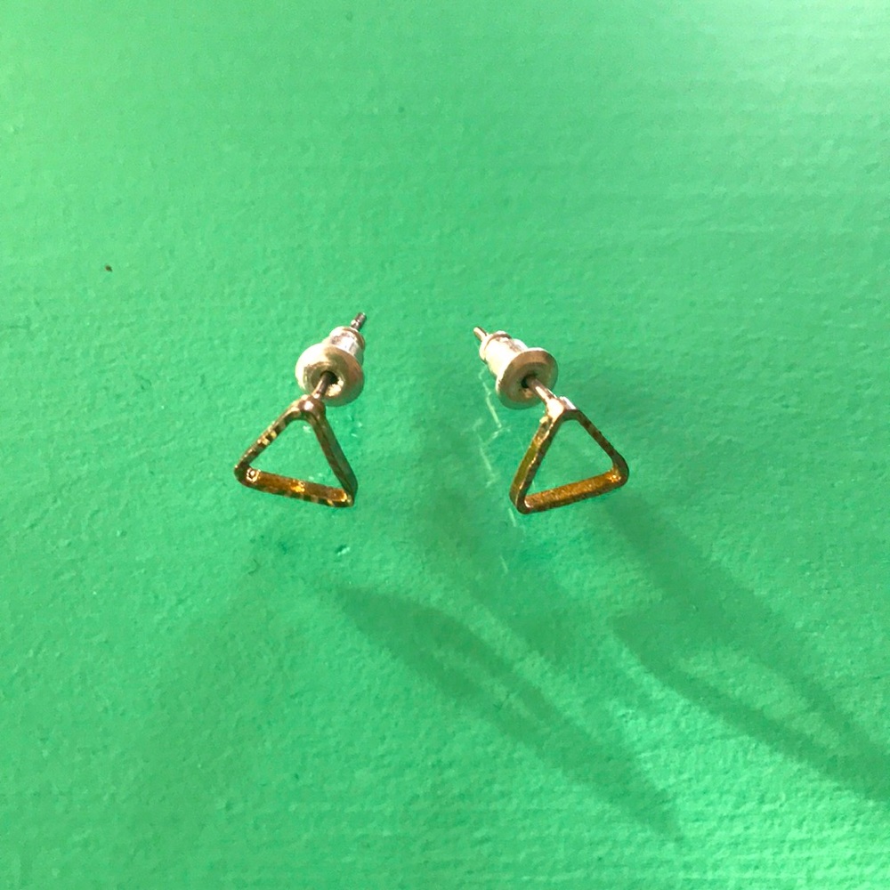 Triangle stud earrings